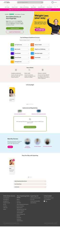 Schermata onlinedoctor.superdrug.com