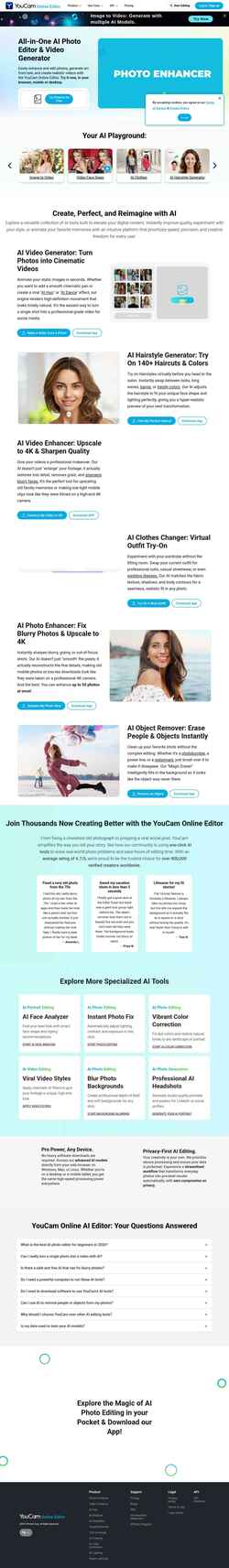 Skjermdump yce.perfectcorp.com