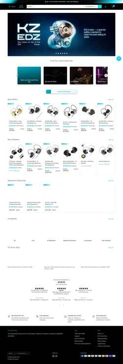 Snímek obrazovky kzmusicstore.com