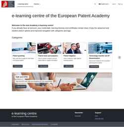 Captura de pantalla e-courses.epo.org