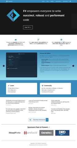 Skärmdump fsharp.org