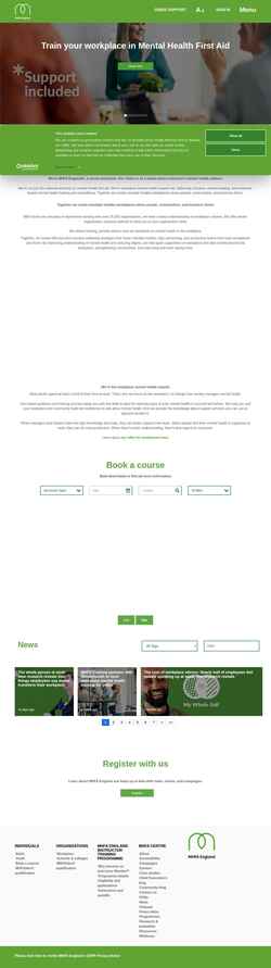 Posnetek zaslona mhfaengland.org