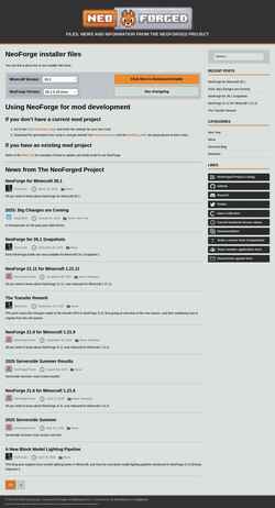Schermata neoforged.net