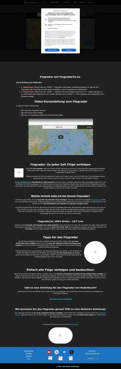 Captură de ecran flugradar24.eu