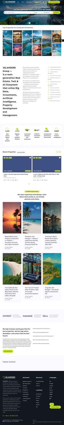 Snímka obrazovky islanders-properties.com