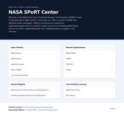 Screenshot weather.ndc.nasa.gov