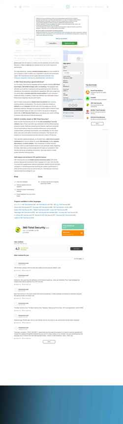 Ekraanipilt 360-total-security.en.softonic.com