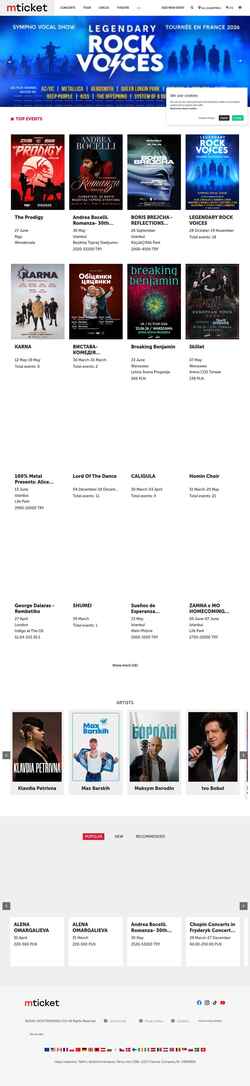 Screenshot mticket.eu