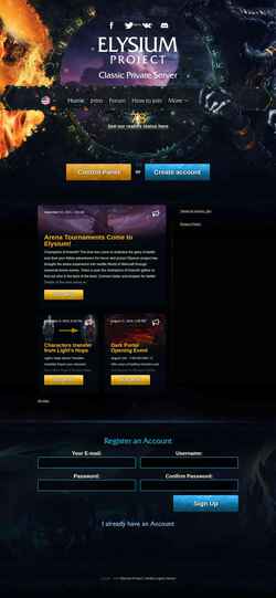 Snímek obrazovky elysium-project.org