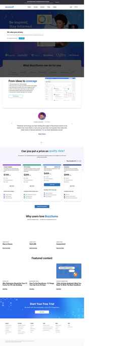 Snímek obrazovky buzzsumo.com