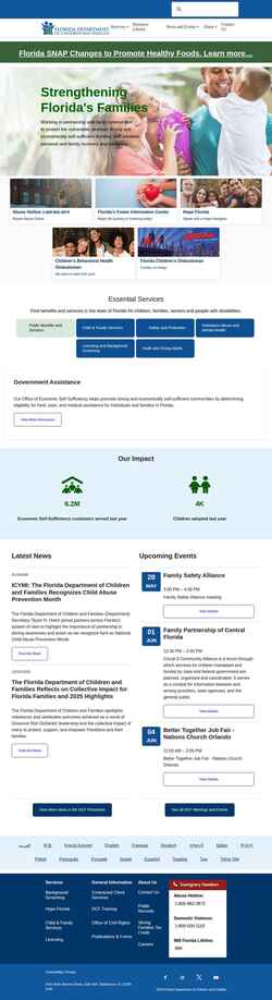 Snimka zaslona myflfamilies.com