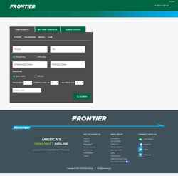 Ekrānuzņēmums booking.flyfrontier.com