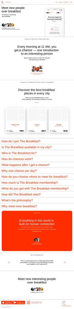 Screenshot thebreakfast.app