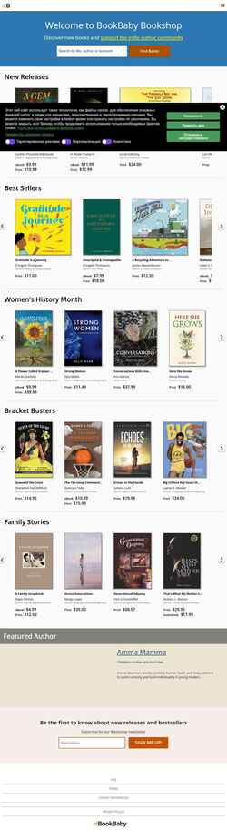Captura de pantalla store.bookbaby.com