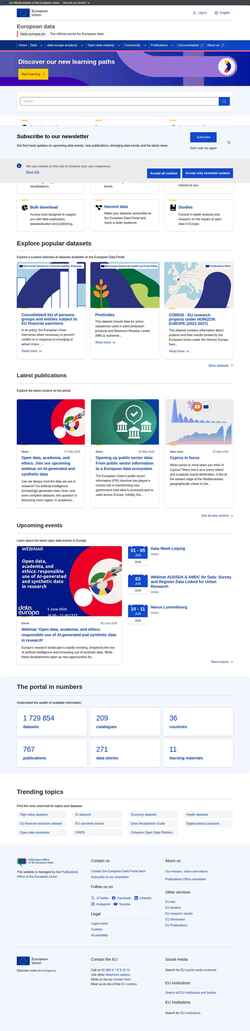 Schermata data.europa.eu