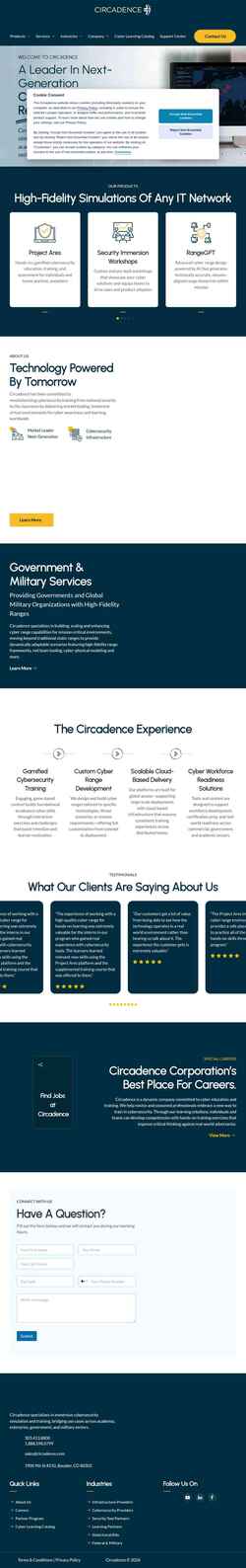 Képernyőkép circadence.com