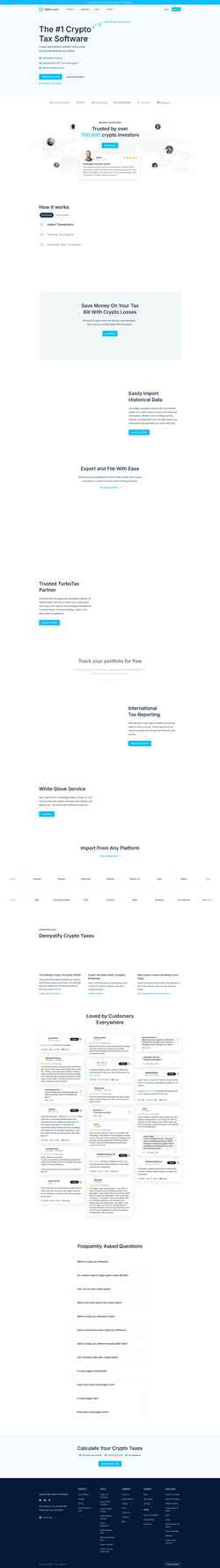 Képernyőkép coinledger.io