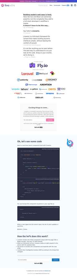 Скриншот laravel-livewire.com