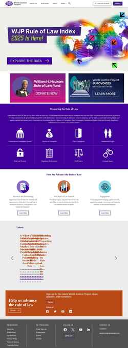 Snímek obrazovky worldjusticeproject.org