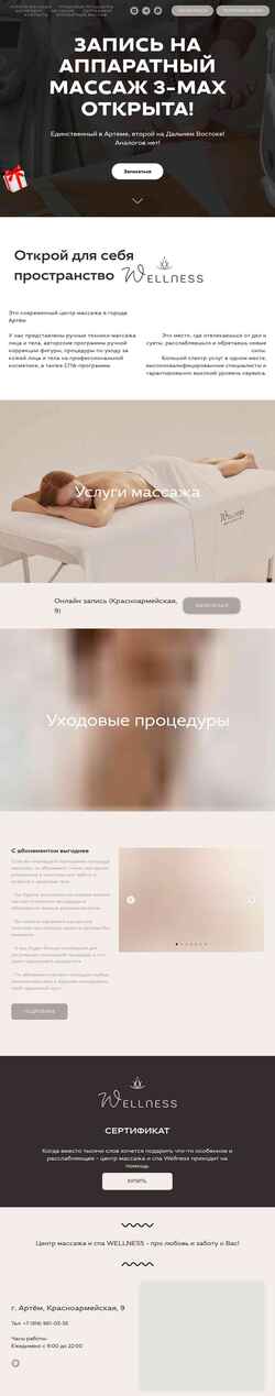 Ekrānuzņēmums wellnessvl.ru