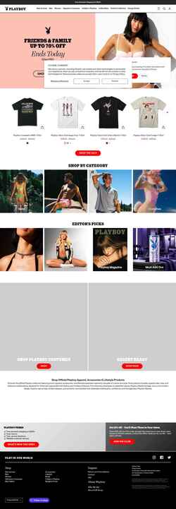 Captura de pantalla shop.playboy.com