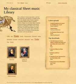 Captura de pantalla library.musicaneo.com