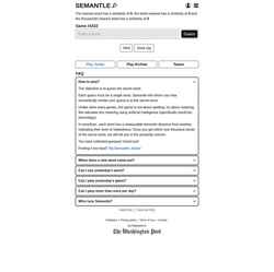 Снимак екрана semantle.com