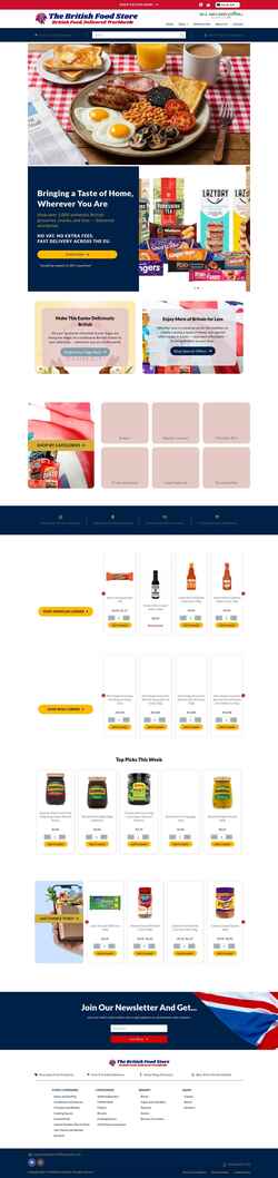 Captura de pantalla thebritishfoodstore.com