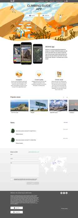 Снимак екрана allclimb.com