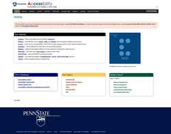 Captura de pantalla accessibility.psu.edu