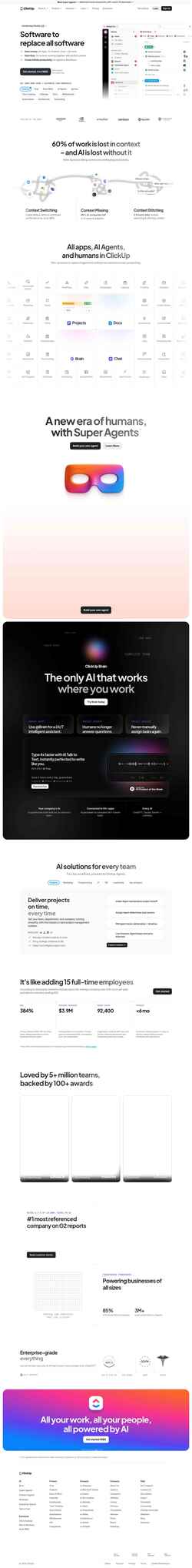 Στιγμιότυπο οθόνης clickup.com