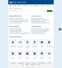 Screenshot support.mail.com