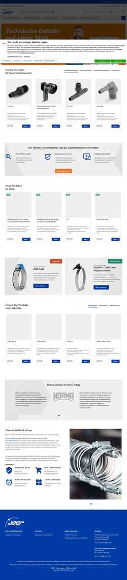 Skärmdump shop.normagroup.com