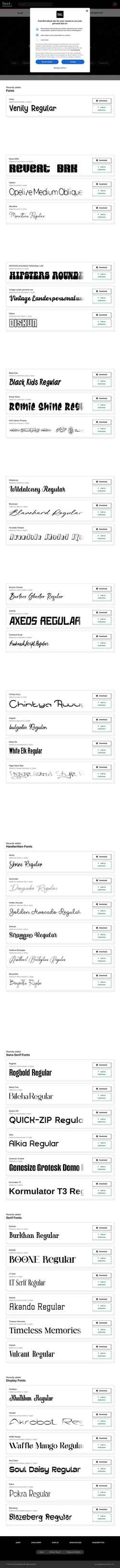 Captura de tela font.download