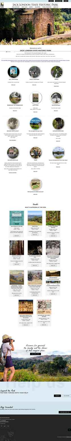 Screenshot jacklondonpark.com