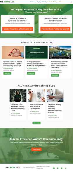 Ekraanipilt thewritelife.com
