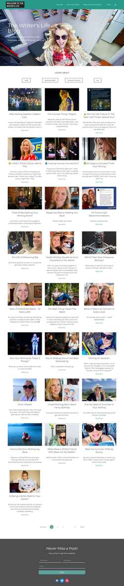 Schermata welcometothewriterslife.com