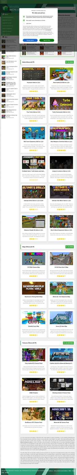 Снимак екрана monster-mcpe.com