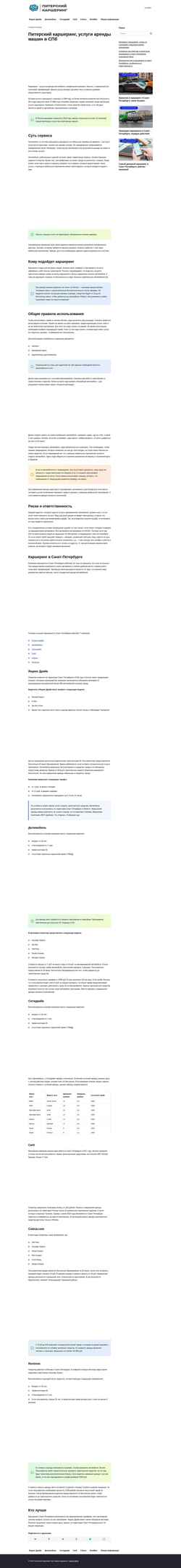 Captura de pantalla spb-carsharing.ru