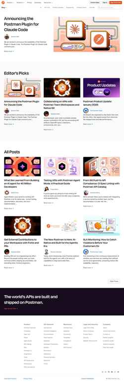 Снимак екрана blog.postman.com