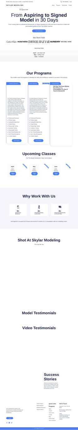 Screenshot skylarmodeling.com
