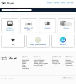 Captura de tela documentation.meraki.com