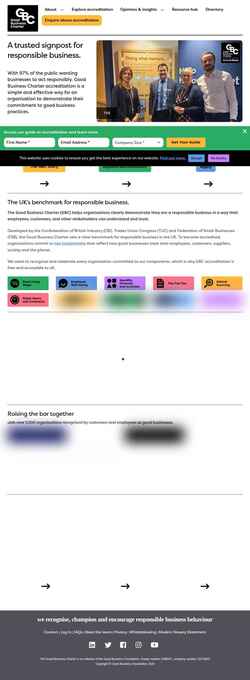 Captura de pantalla goodbusinesscharter.com