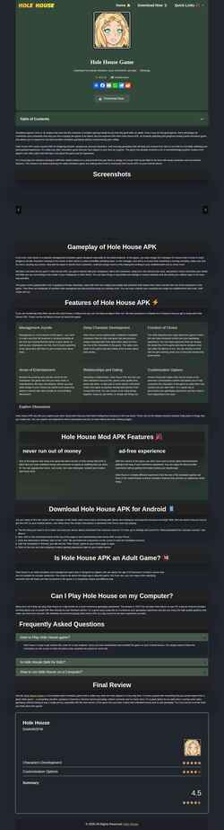 Screenshot holehouse.me