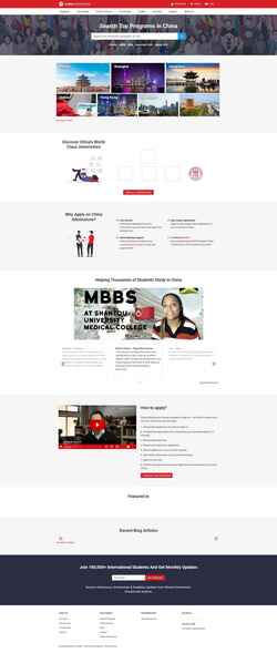 Snímek obrazovky apply.china-admissions.com