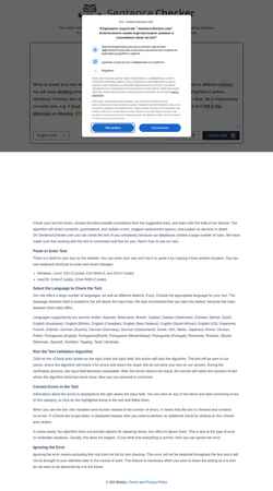 Captura de pantalla sentencechecker.com