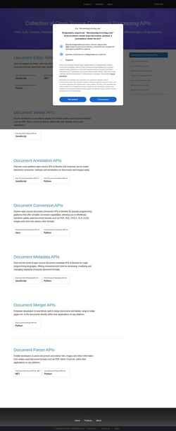 Skärmdump products.documentprocessing.com