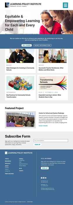 Снимак екрана learningpolicyinstitute.org