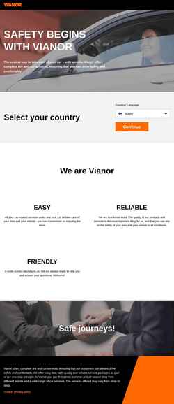 Captură de ecran vianor.com