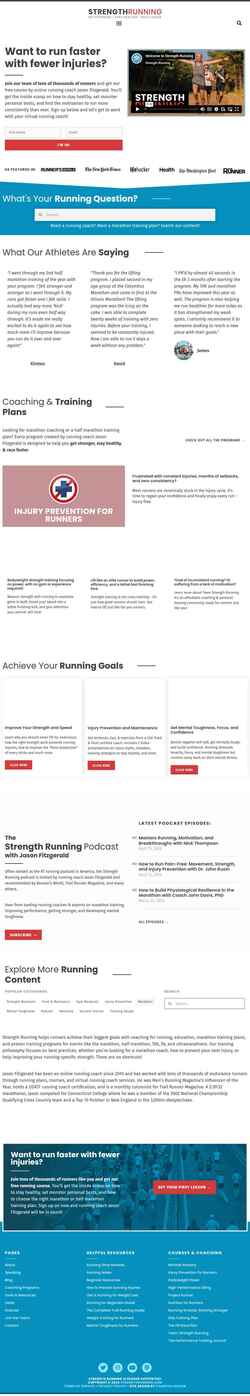 Screenshot strengthrunning.com